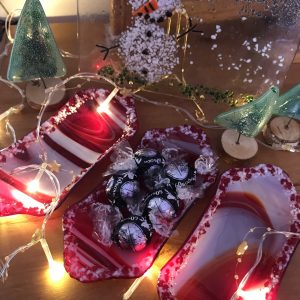Candy Cane Cookie Dish
