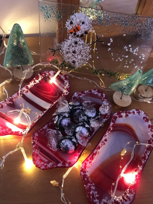 Candy Cane Cookie Dish