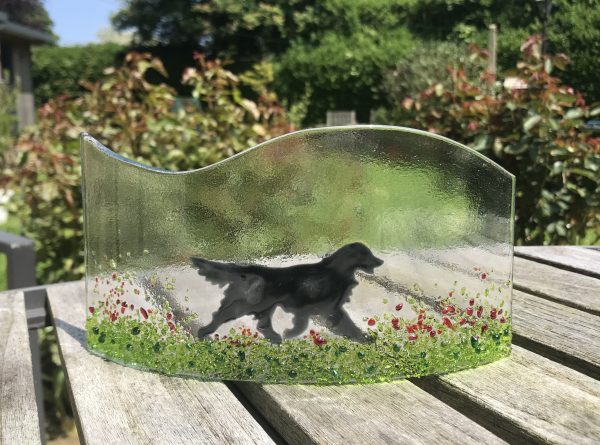 Enamel Dog Silhouette