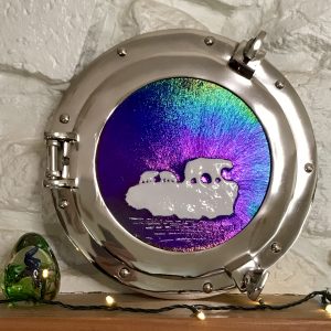 Polar Bear and Cubs Porthole